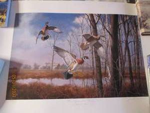 lot 255 image: Home Again-Wood Ducks signed and ...