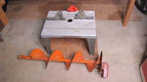 lot 87 image: router table and a partial ice auge...