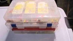 lot 314 image: 3 containers, kits for making lures...
