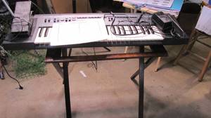 lot 331 image: technics keyboard, k50 with stand...