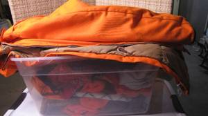 lot 349 image: hunting gear, knives, jacket, etc....