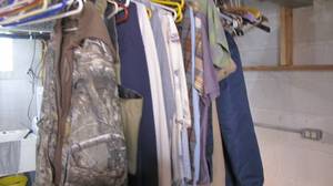 lot 354 image: all the clothes hanging up to inclu...