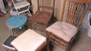 lot 358 image: 5 vintage chairsstools...