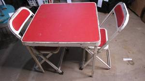 lot 359 image: vintage kids table and 2 chairs...