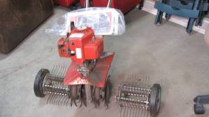 lot 12 image: tiller cultivator, mantis...