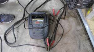 lot 378 image: battery charger and jumper cables, ...