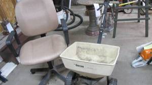 lot 389 image: spreader and office chair...