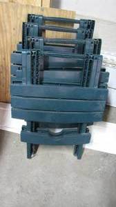 lot 390 image: 4 small fold up tables...