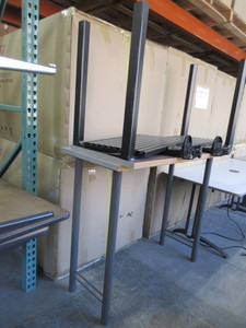 lot 205 image: WORK TABLES WITH DETACHABLE BACK PANELS