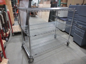 lot 106 image: CHROME, ROLLING,  METRO SHELVING UNIT