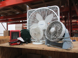 lot 144 image: ASSORTED FANS AND HEATERS