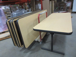 lot 217 image: FALCON FOLDING TRAINING TABLES