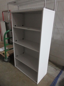 lot 417 image: STEELCASE WHITE METAL BOOKSHELF