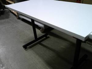 lot 413 image: BLACK AND WHITE WORK TABLES