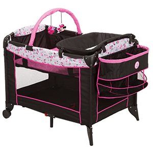 lot 108 image: New  Disney Baby Sweet Wonder Baby Play Yard, Minnie Varsity