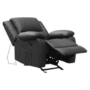 lot 130 image: New  Ella Rhae Massage Heat Rocker Recliner - Brown - MSRP $699.99