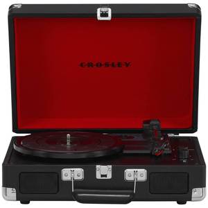 lot 82 image: Open Box  Crosley Cruiser Plus Bluetooth 3-Speed Portable Turntable - Black