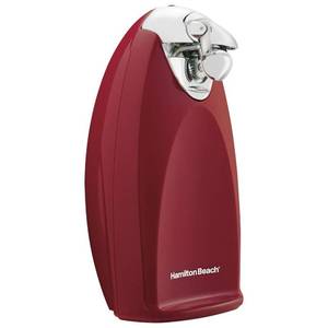 lot 70 image: New  Hamilton Beach Classic Chrome Heavyweight Can Opener - RED