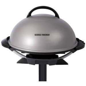lot 67 image: New  George Foreman IndoorOutdoor 15 Serving Domed Electric Grill - MSRP $139.99