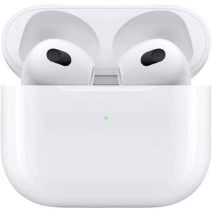 lot 59 image: Open BoxLooks New  Apple AirPods Generation 3 with MagSafe Charging Case - MSRP $239.99