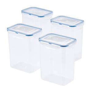 lot 38 image: New  Lock & Lock Easy Essentials Pantry 7.6-Cup Rectangular Food Storage Containers Set of 4