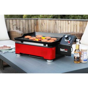 lot 33 image: New  Royal Gourmet 12,000 BTU Portable Table Top Gas Grill Griddle - Red