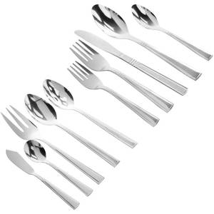 lot 18 image: Brand New Gibson Home Astonshire 45-Pc. Stainless Steel Flatware Set - Service for 8