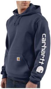 lot 3 image: Brand New Carhartt Mens Logo Pullover Hoodie Size Large ((MSRP $54.99))