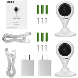 lot 22 image: Brand New Contixo Xodo 2-Pack Wireless Smart Home Security Cameras