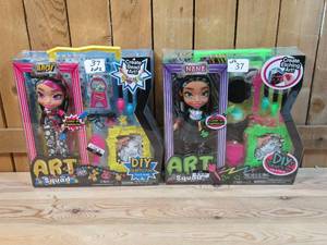 lot 37 image: Lot of TWO Art Squad Dolls