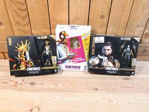 lot 11 image: Lot of THREE Fortnite Figurines