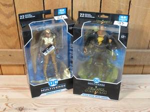 lot 47 image: Lot of TWO DC Multiverse Figurines Wonder Woman & Black Adam