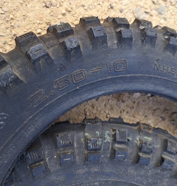 lot 36 image: New Pair of Cheng Shin C-755 4 P.R. 2.50-10 Motor CycleScooter Tires