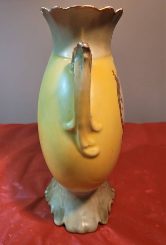 lot 8 image: Very Rare - JPL Jean Pouyat Limoges France Hand Painted Vase - 1890s - 1900s