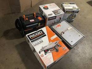lot 11 image: Lot of Mixed Power Tools and Hardware by Ridgid Customer Returns See Pictures