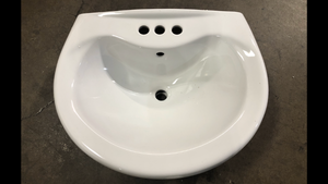 lot 20 image: Shelburne 20.20 in. Pedestal Sink Basin in White by Glacier Bay  Customer Returns See Pictures