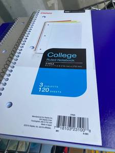 lot 89 image: Three-Subject Notebooks