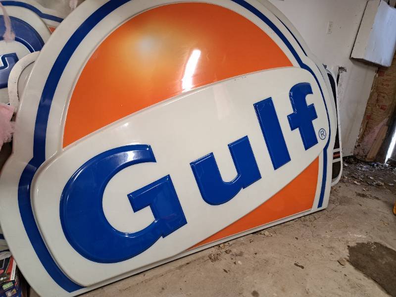 Gulf Plastic Sign 100x78