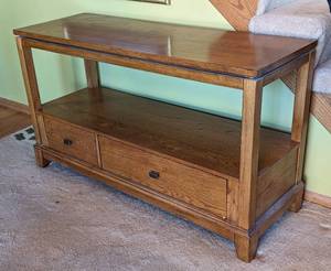 lot 4 image: Wooden Console Table