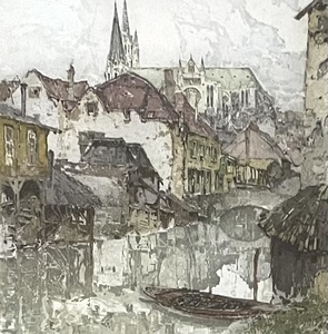 lot 52 image: Framed Print by Frank X. Wolf