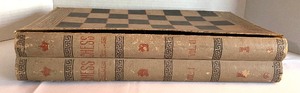 lot 70 image: Faux Book with Checkers  Chess Set