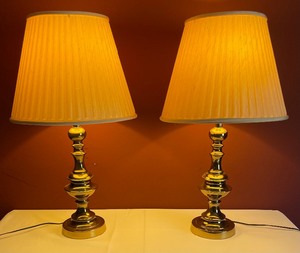 lot 163 image: Pair of Brass Table Lamps