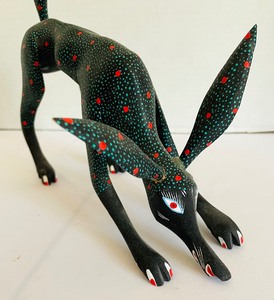 lot 174 image: Oaxacan Dog Figurine Wood Carving by Antonio Carrillo