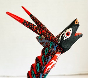 lot 183 image: Oaxacan Deer Figurine Wood Carving by Rafael Mendoza