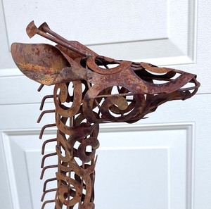 lot 196 image: Darling Patina Giraffe Decor