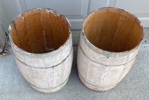 lot 198 image: Pair of Wooden Barrels