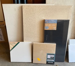 lot 221 image: Canvas and Wood Art Supplies