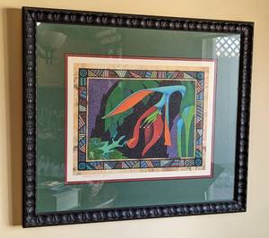 lot 17 image: Framed Banana Flower Print by Carla Crow