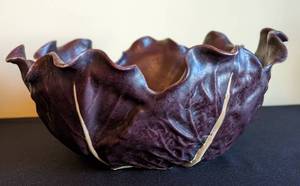 lot 21 image: Patricia Garrett Purple Ceramic Cabbage