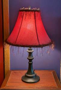 lot 36A image: Decorative Red Table Lamp